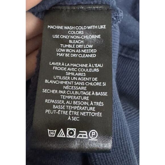 ANTHROPOLOGIE PILCRO Blue Johnny Collar Pullover Roomy Sweatshirt Women's MEDIUM - Picture 9 of 13